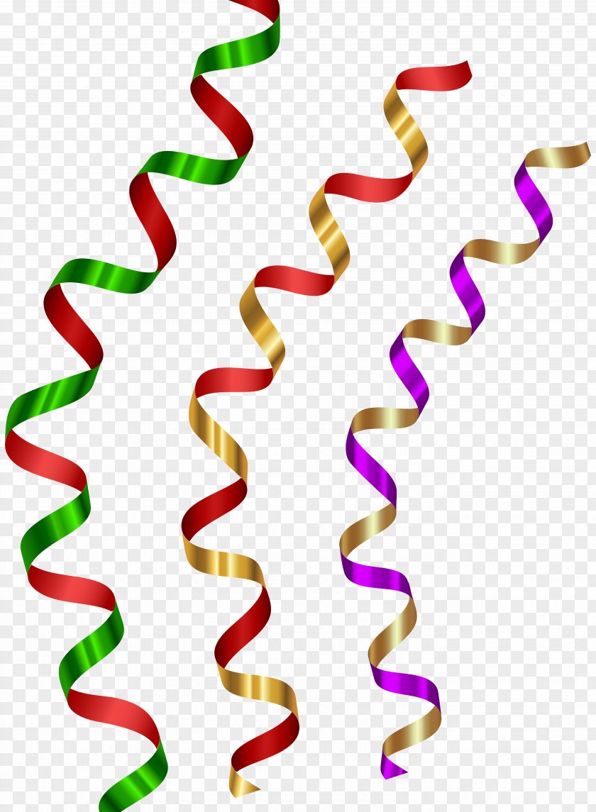 Curly Ribbons Transparent Clip Art Image PNG