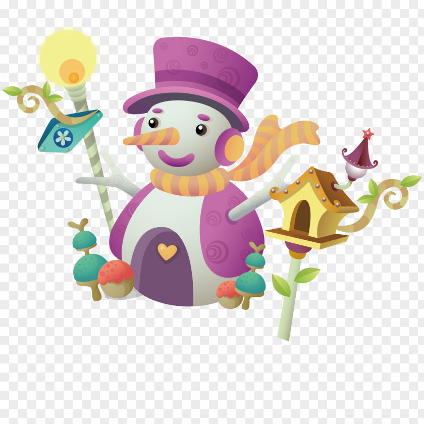 Cute Snowman Poster PNG