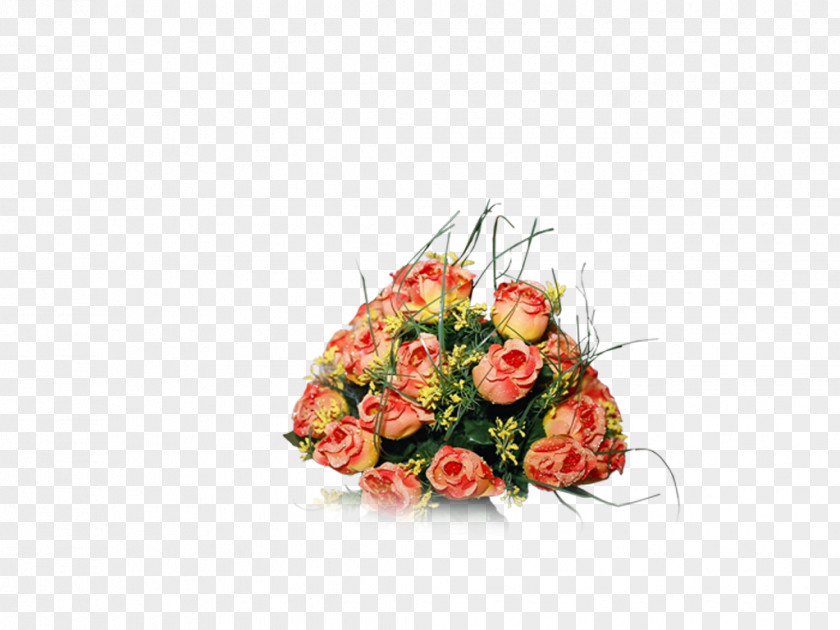 Flower Garden Roses Pressed Craft Floral Design PNG