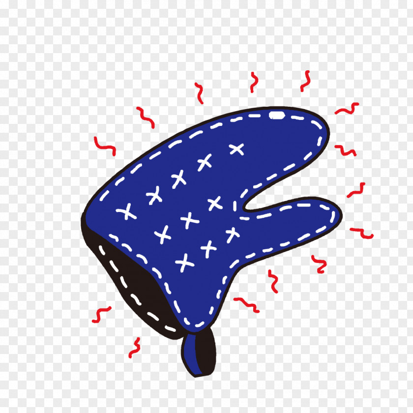 Hand-painted Blue Gloves Glove Clip Art PNG