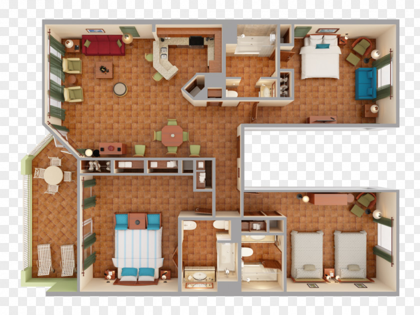 House Plan 3D Floor PNG