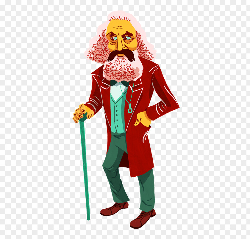 Karl Marx Conjunto Costume Design Illustration Cartoon Mascot PNG