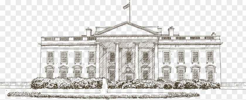 Sketch The American White House Euclidean Vector Icon PNG