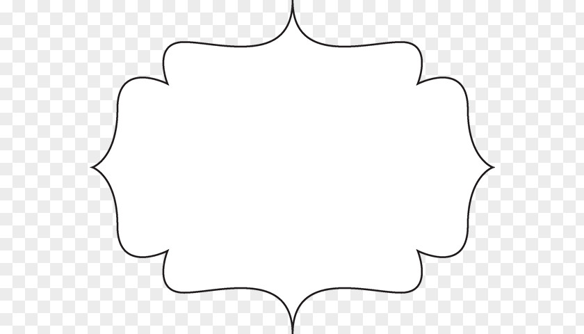 Frame Outline Cliparts Paper Line Black And White Angle Point PNG