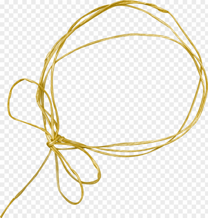 Golden Rope Knot Material PNG