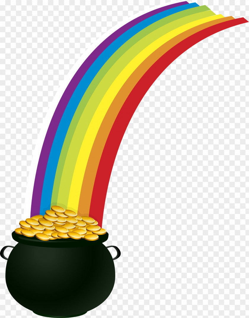 Rainbow Gold Clip Art PNG