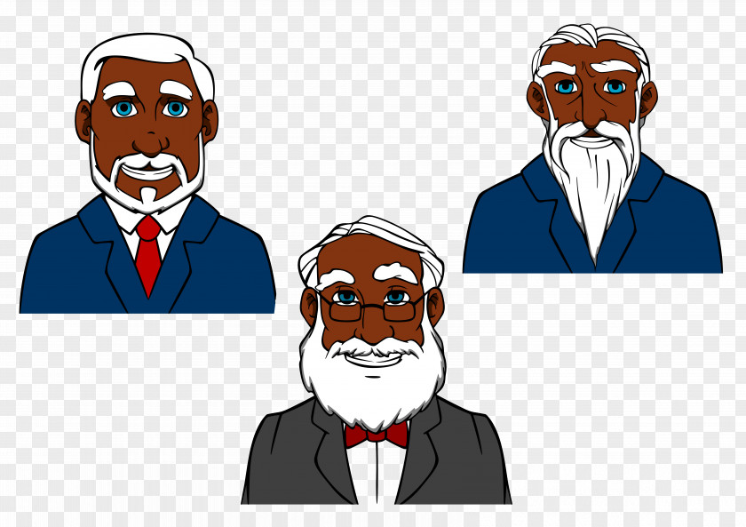 Vector Business People (grandfather) Beard Cartoon Royalty-free Clip Art PNG