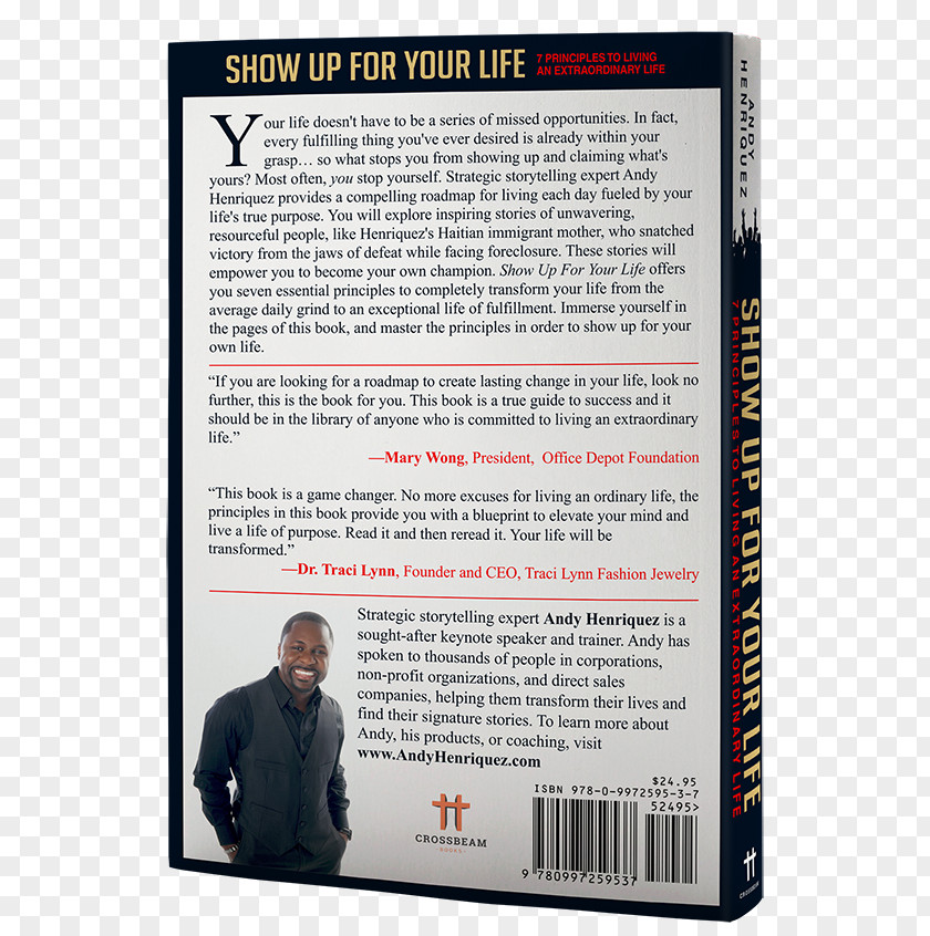Book Show Up For Your Life: 7 Principles To Living An Extraordinary Life No Excuses! The Power Of Self-Discipline Cover Amazon.com PNG