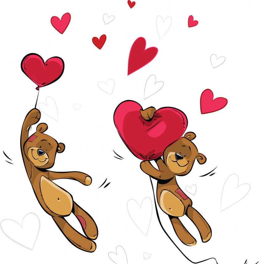 Cartoon Lovers Valentine's Day Love Heart PNG