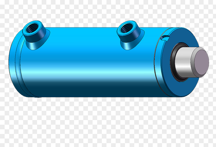 CILINDRO Hydraulic Cylinder Hydraulics Single- And Double-acting Cylinders Drive System PNG