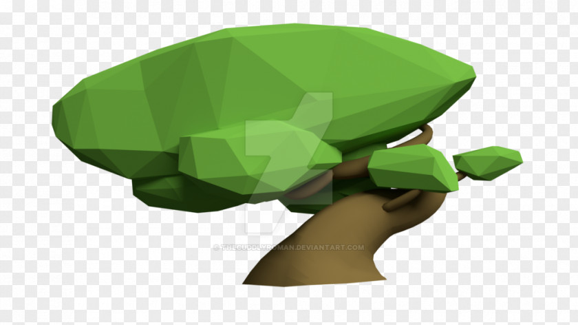 Low Poly Plastic Leaf PNG