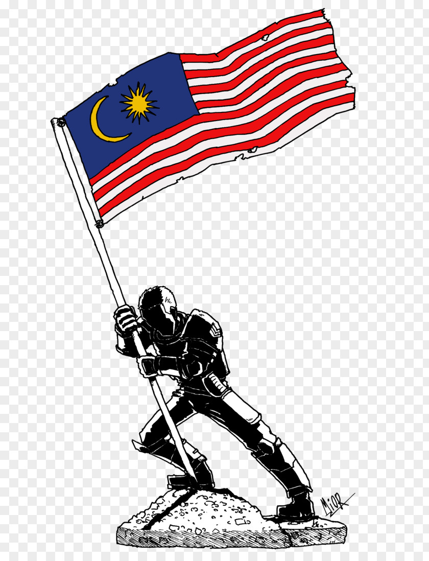 Merdeka Malaysia Headgear Character Line Clip Art PNG