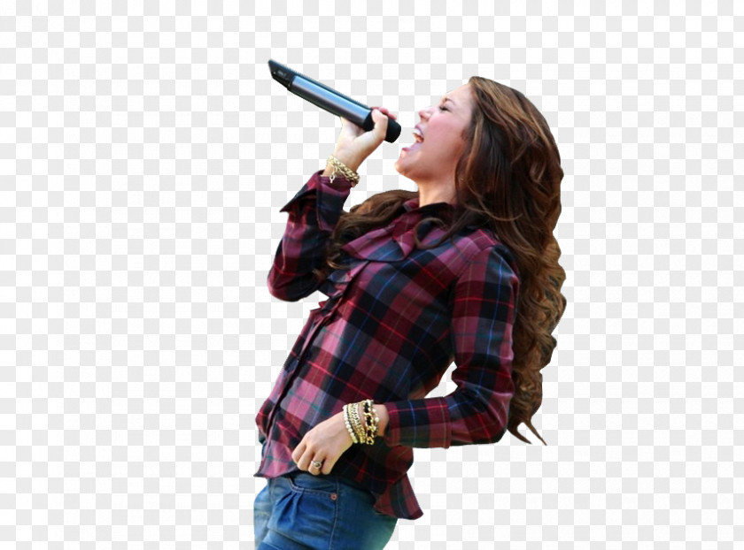Microphone Tartan Outerwear Miley Cyrus PNG