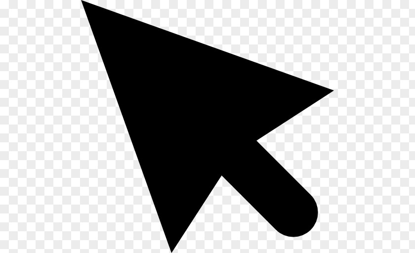 Mouse Cursor Black And White Line Triangle PNG