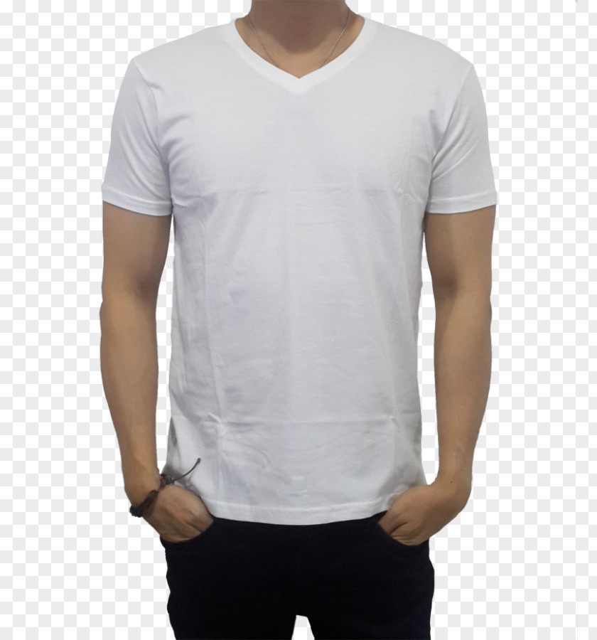 T-shirt White Neckline Top PNG