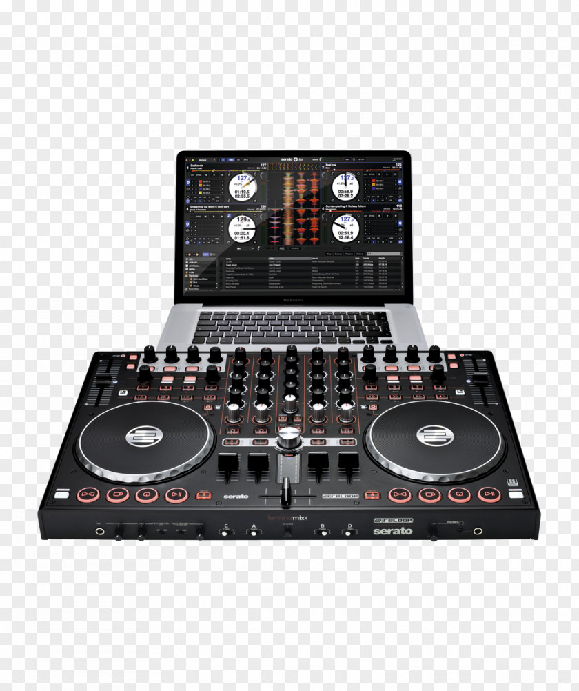 Audio Mixers DJ Controller Disc Jockey Reloop Terminal Mix 4 PNG