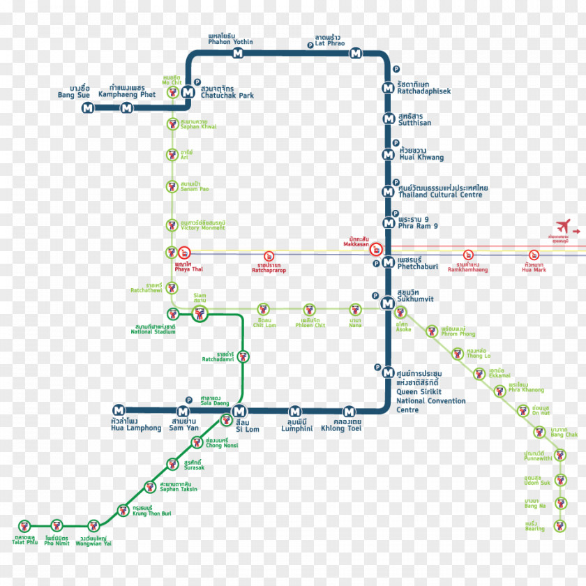 Map BTS Skytrain MRT Rapid Transit Bangkok Expressway And Metro Public Company Limited PNG