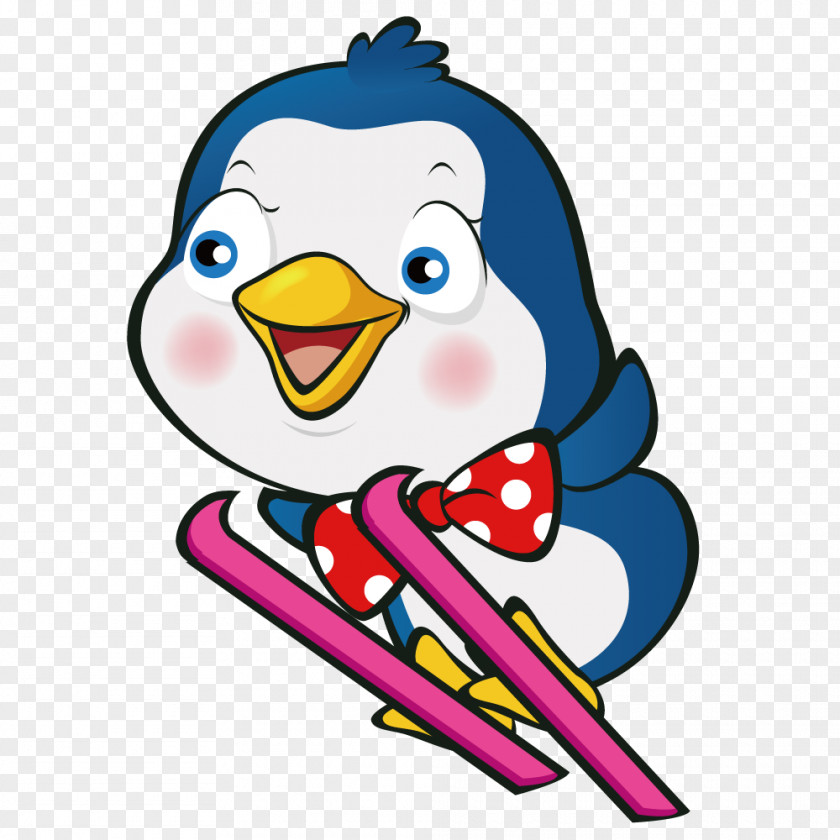 Skiing Penguins Download Computer File PNG