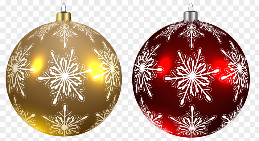 Christmas Balls Yellow And Red Transparent Clipart Image Day Ornament Clip Art PNG