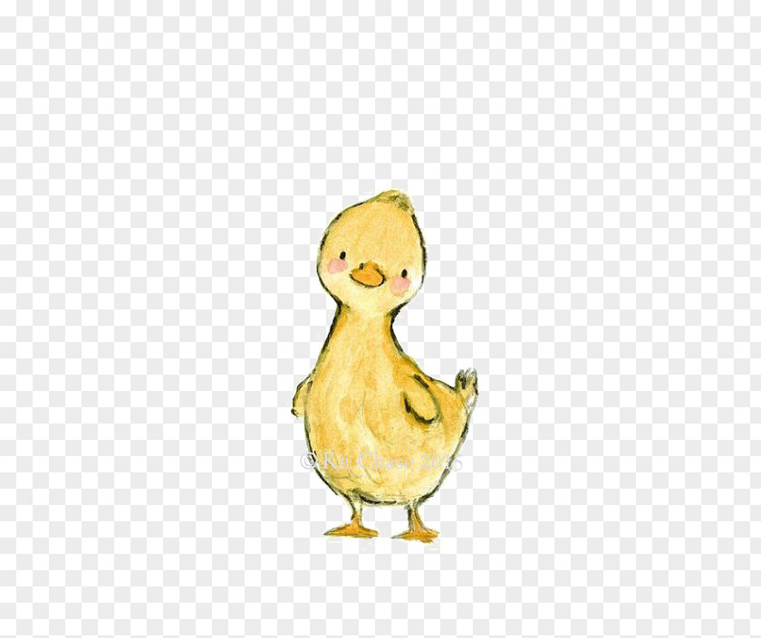 Little Yellow Duck Paper Drawing Painting Child Illustration PNG