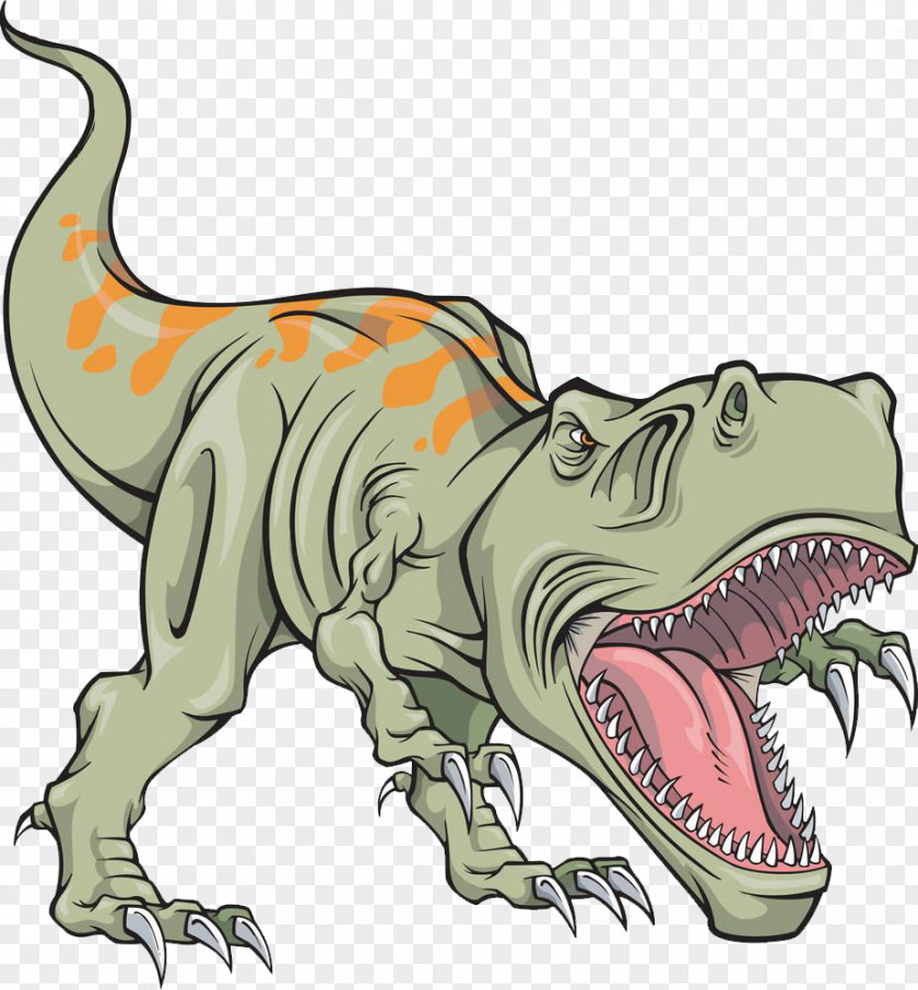 Painted Cartoon Dinosaur Triceratops Giganotosaurus Stegosaurus Clip Art PNG