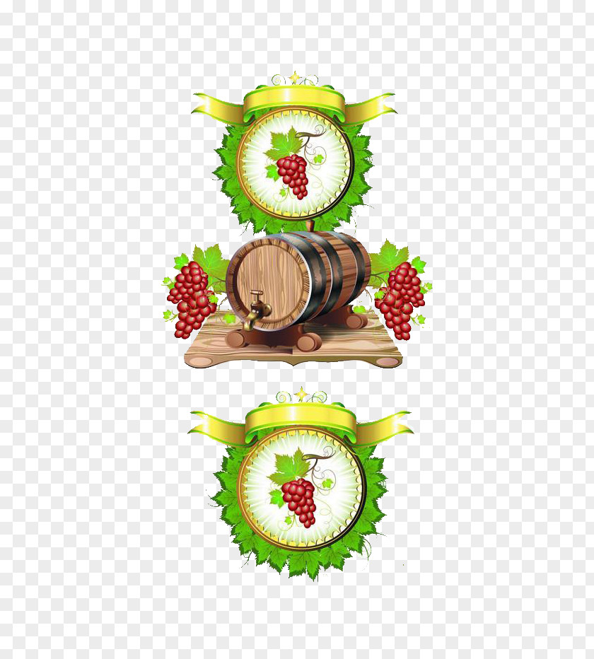 Wine Cask Oak Barrel Grape Euclidean Vector PNG