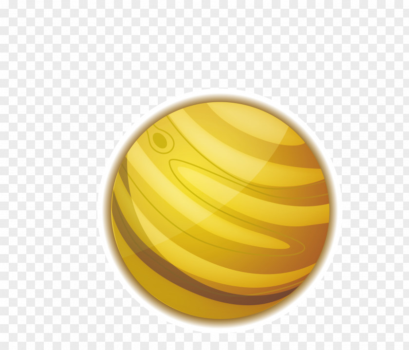 Yellow Planet Earth PNG