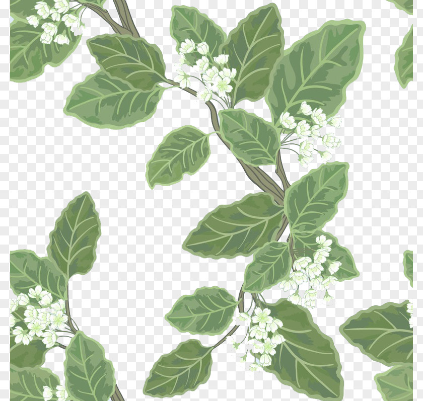 Branches On The Flowers Euclidean Vector Motif Clip Art PNG