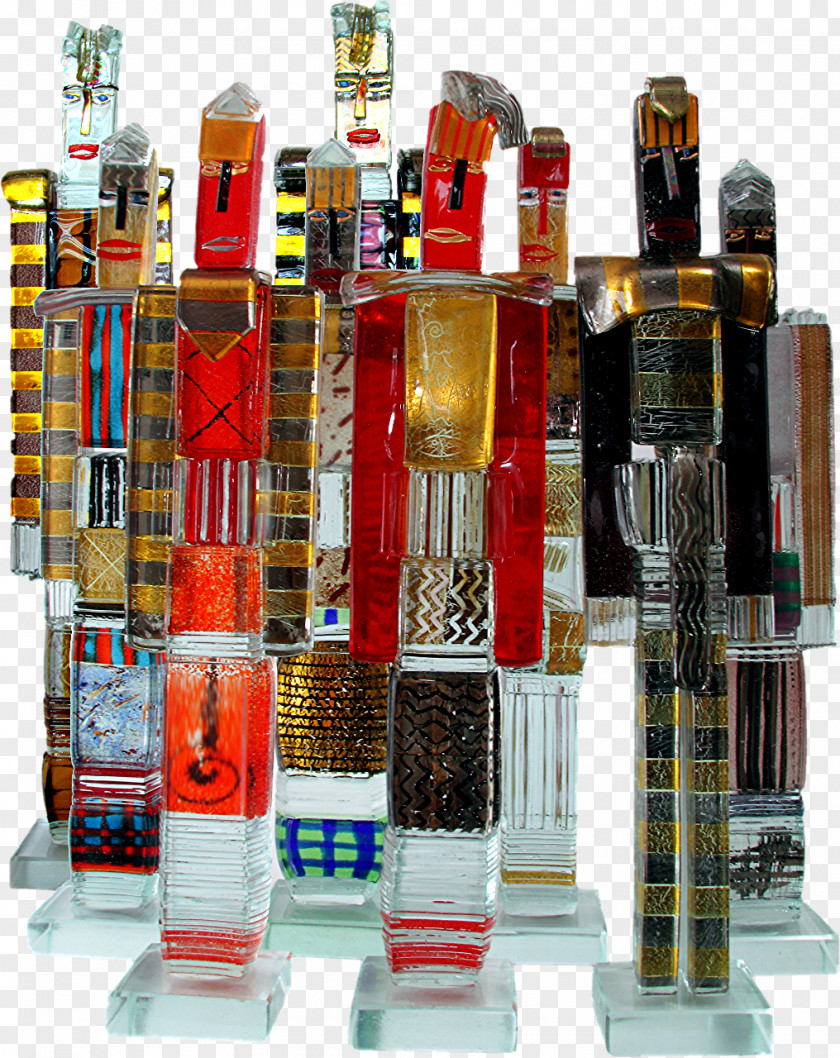 Glass Studio Paperweight Art Bottle PNG