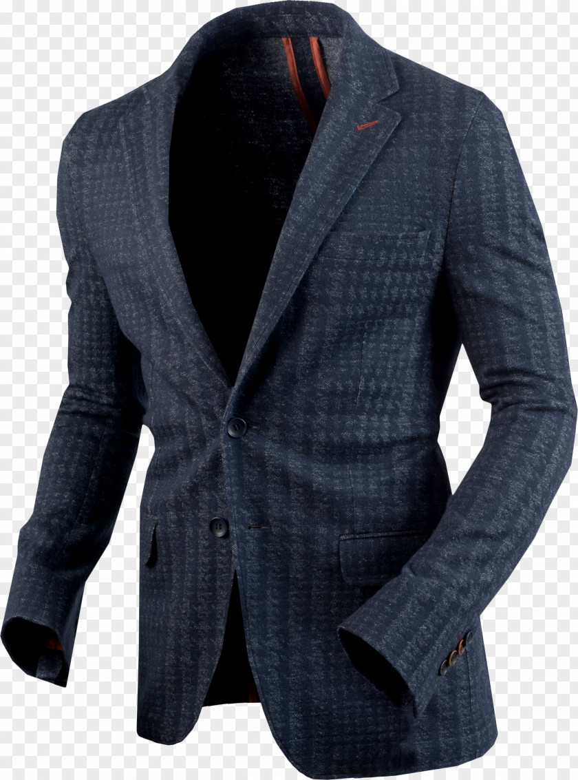 Low Collar Blazer Wool Tartan PNG