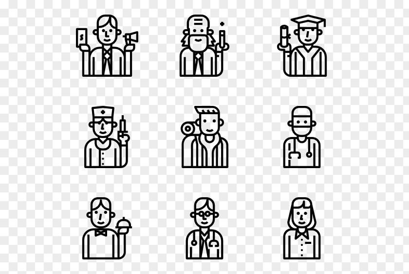 Profession Icon Cartoon Human Behavior White Angle PNG