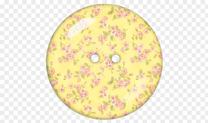 Button Yellow Circle Pattern PNG