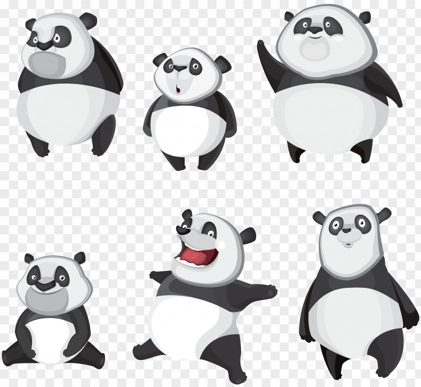 Cartoon Panda Giant Drawing Clip Art PNG
