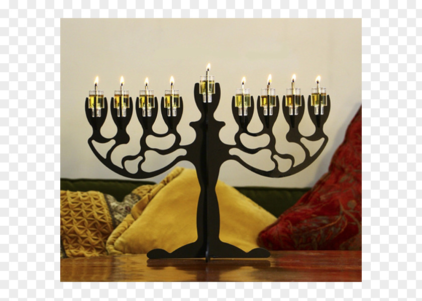 Design Menorah Hanukkah Olive Tree PNG