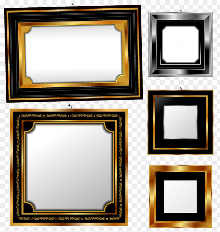 Europe Golden Frame Picture Clip Art PNG