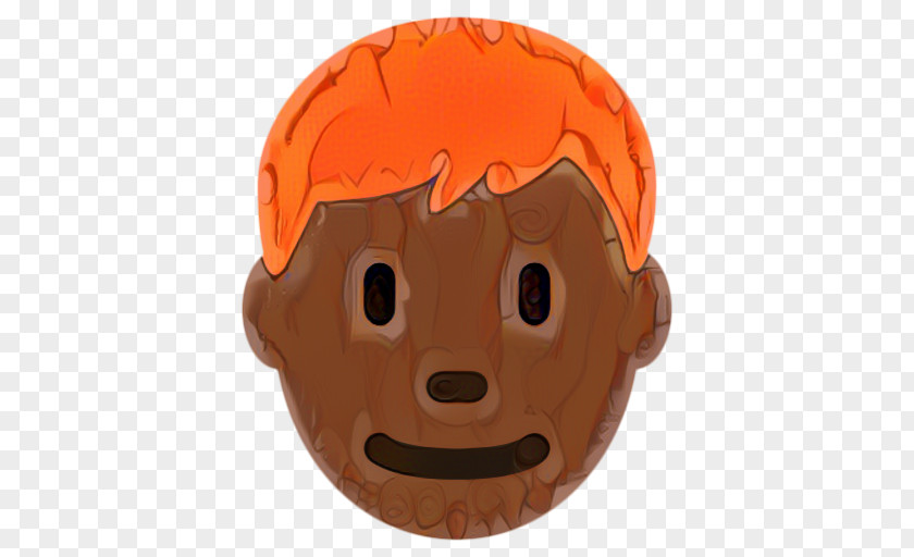 Smile Head Background Orange PNG