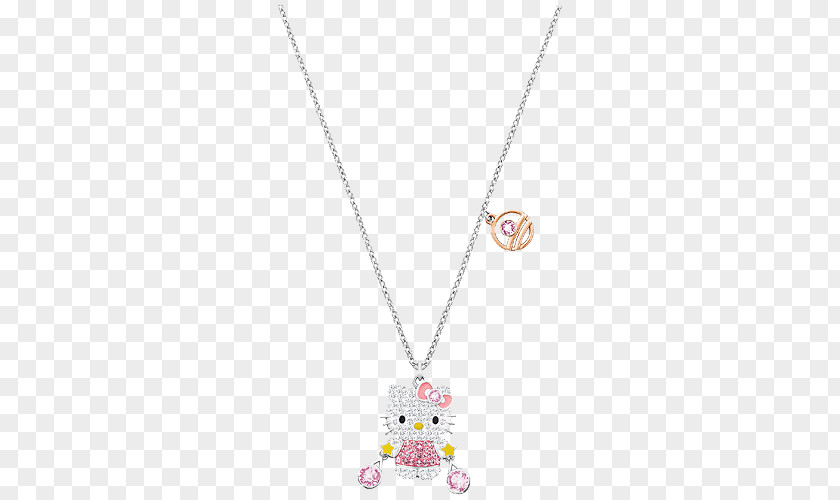 Swarovski Jewellery Ladies Pink Necklace Hello Kitty AG Daisy London PNG