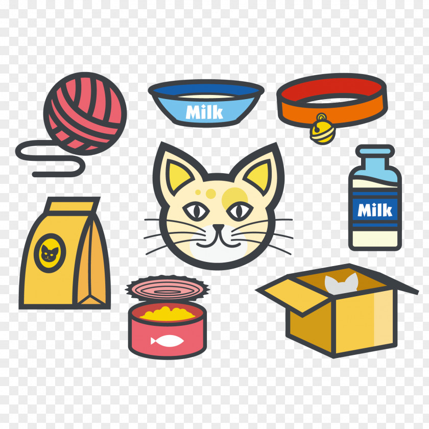 Vector Cat Food Illustration PNG