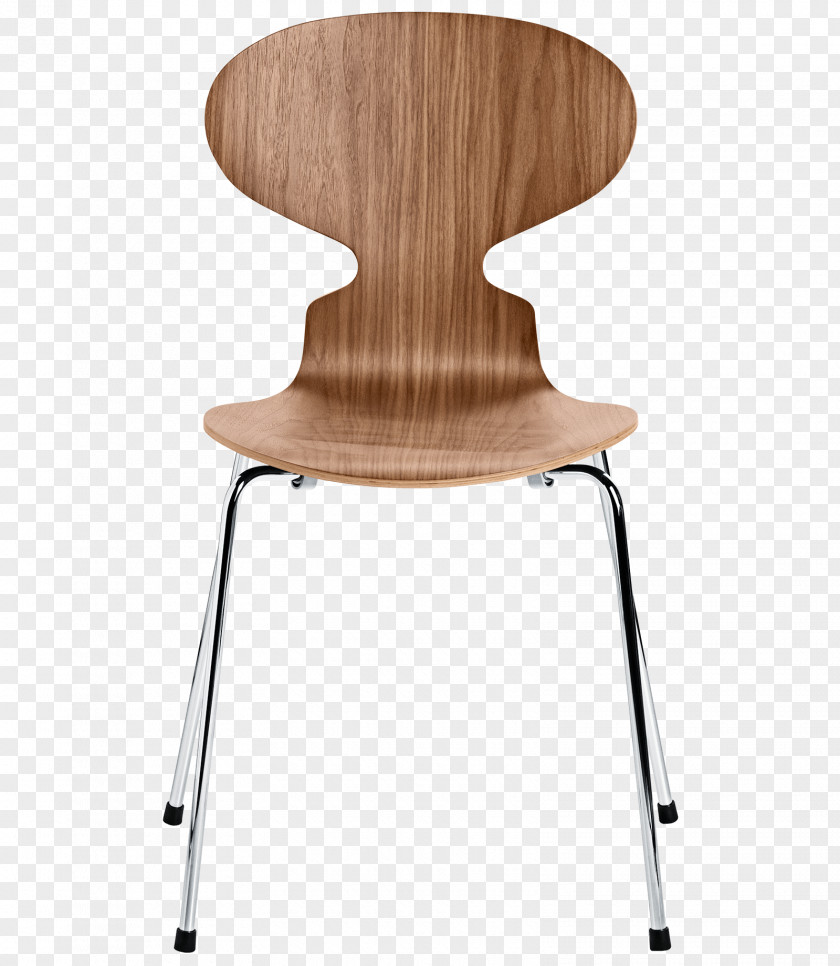 Walnut Ant Chair Model 3107 Egg Fritz Hansen PNG