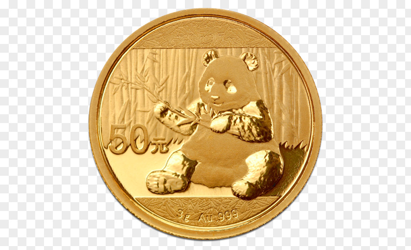 Chinese Gold Coins Coin Giant Panda PNG