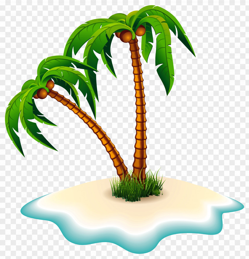 Palm Trees And Island Clipart Image Dead Clip Art PNG