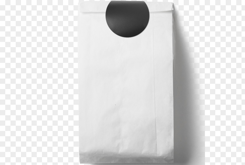 White Food Bag Black Rectangle PNG