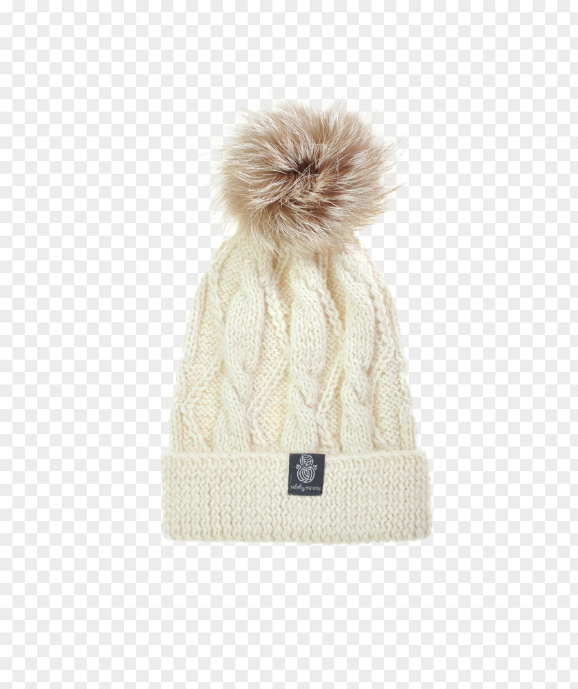 Beanie Knit Cap Wool Beige PNG