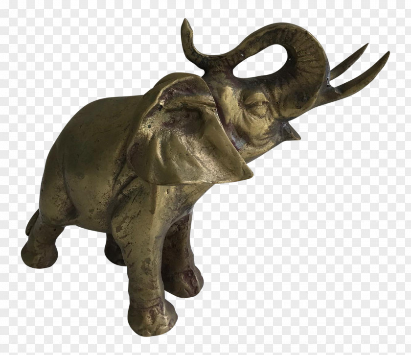 Elephant Indian African Bronze Sculpture Cattle PNG