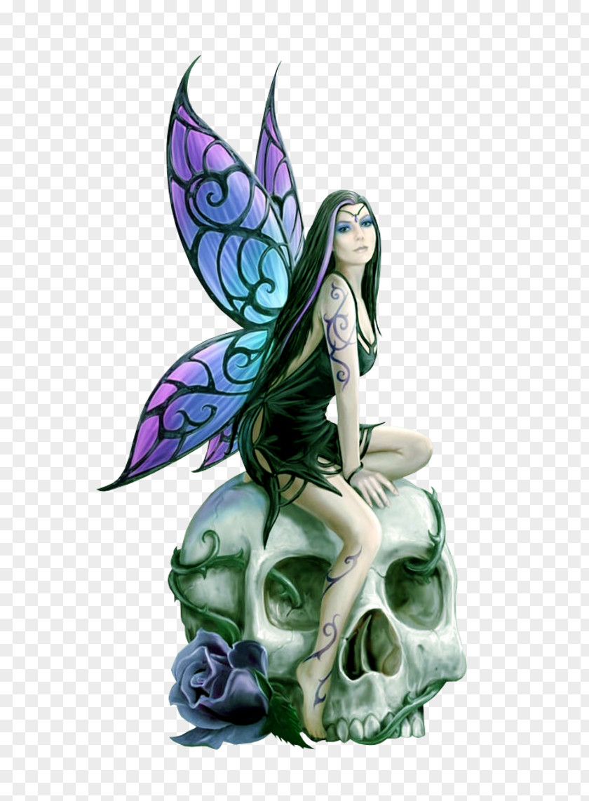 Fairy Elf Fantastic Art Skull PNG