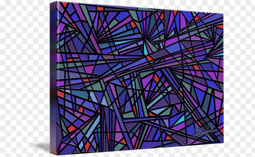 Glass Stained Modern Art Material PNG