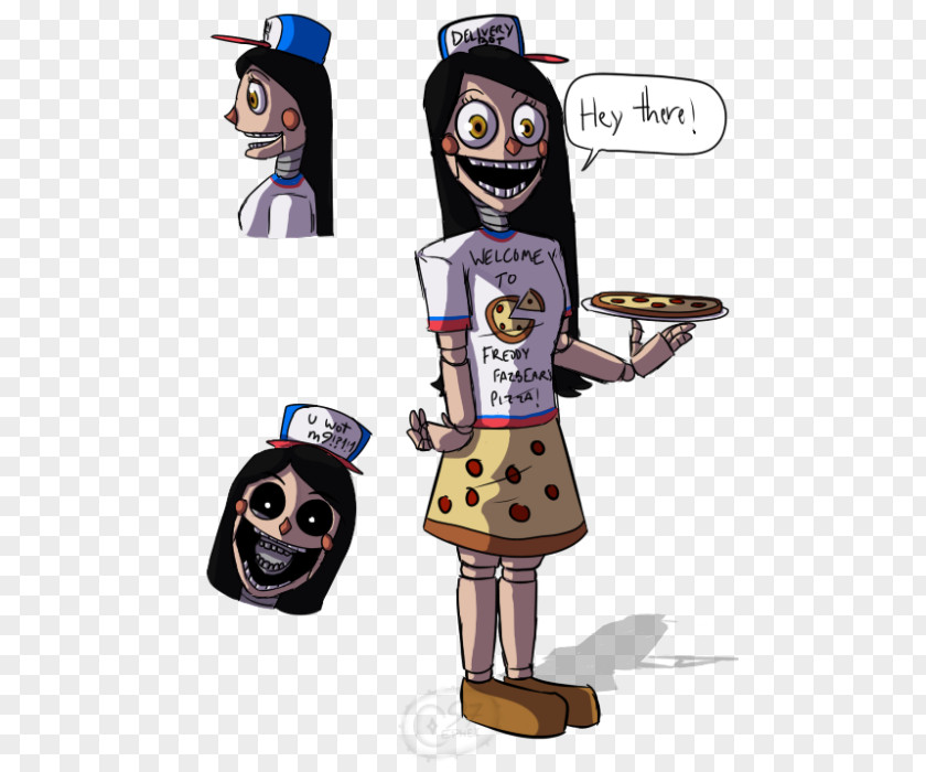 Pizza Doodle Cartoon Mascot Character PNG