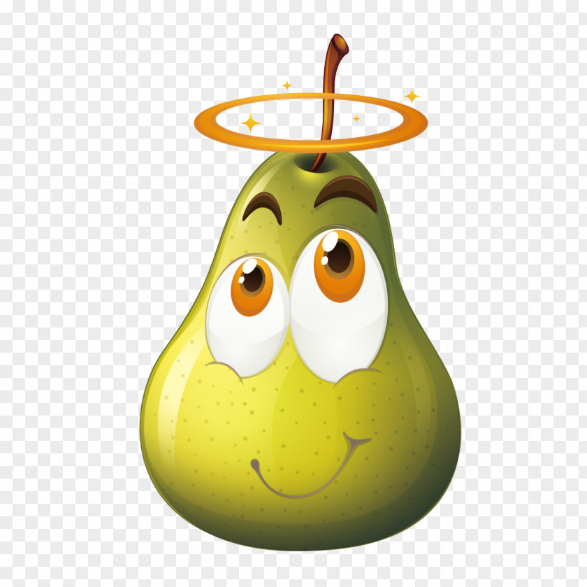 Vector Cute Pears Age Of Enlightenment Face Euclidean Illustration PNG