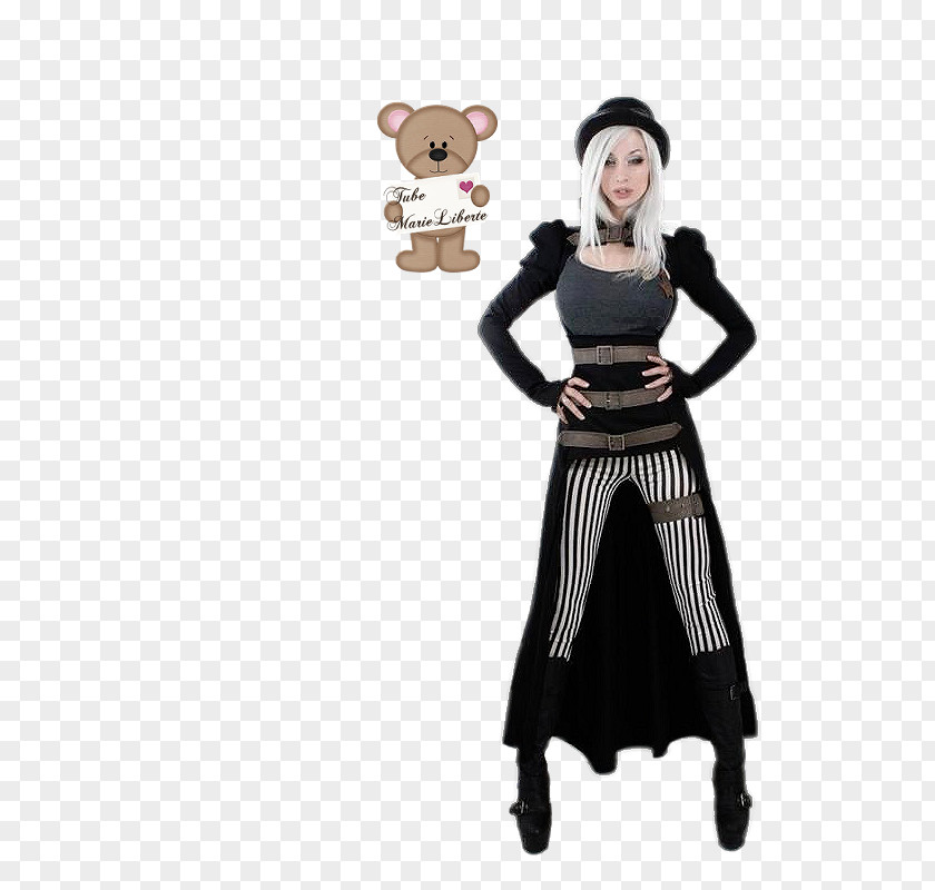 Woman Steampunk Fashion Clothing Costume Image PNG