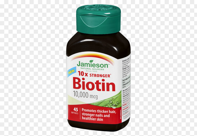 Biotin Dietary Supplement Vitamin D Jamieson Laboratories PNG